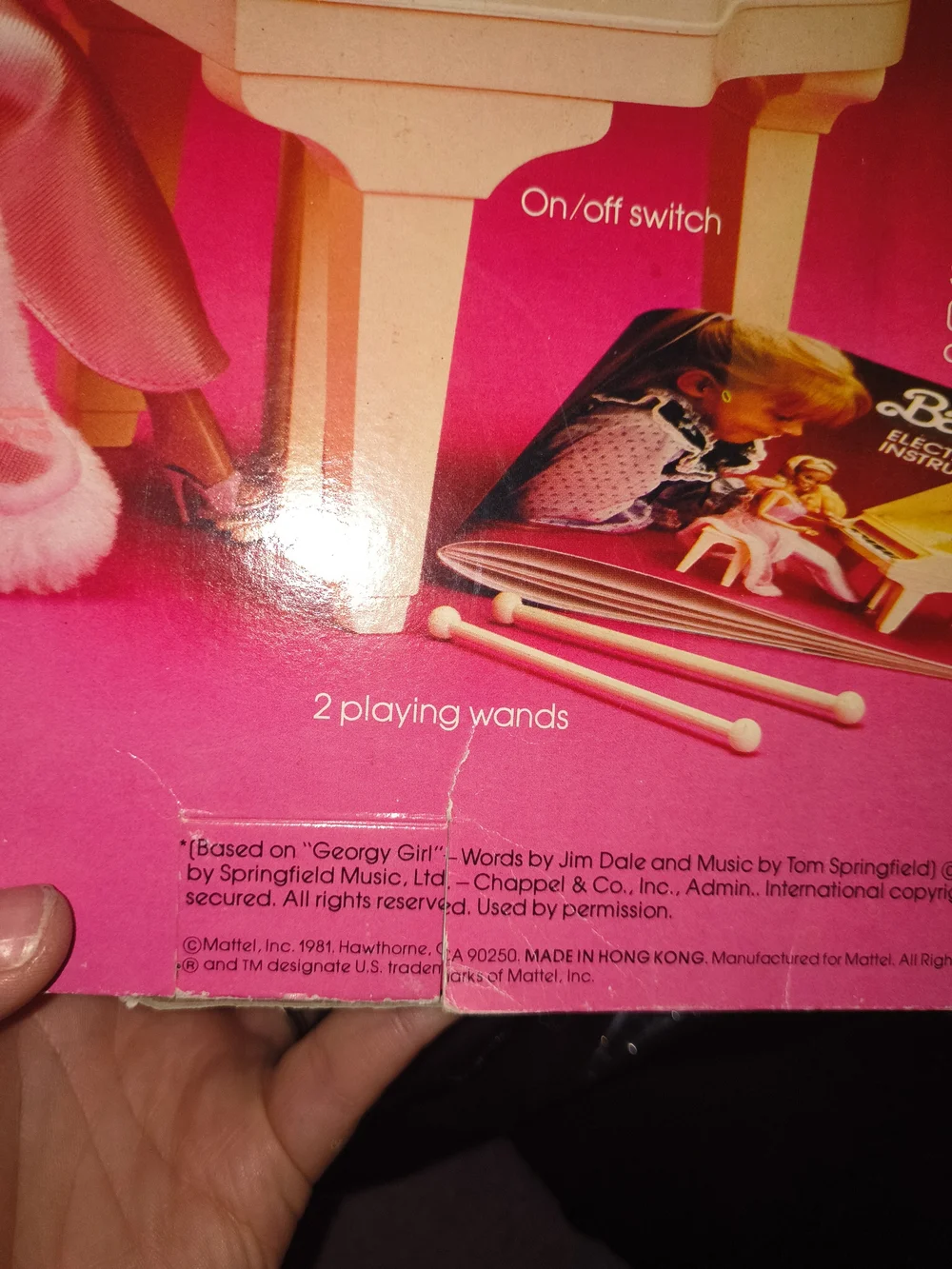 Mattel Barbie Electronic Piano Toy - White & Pink